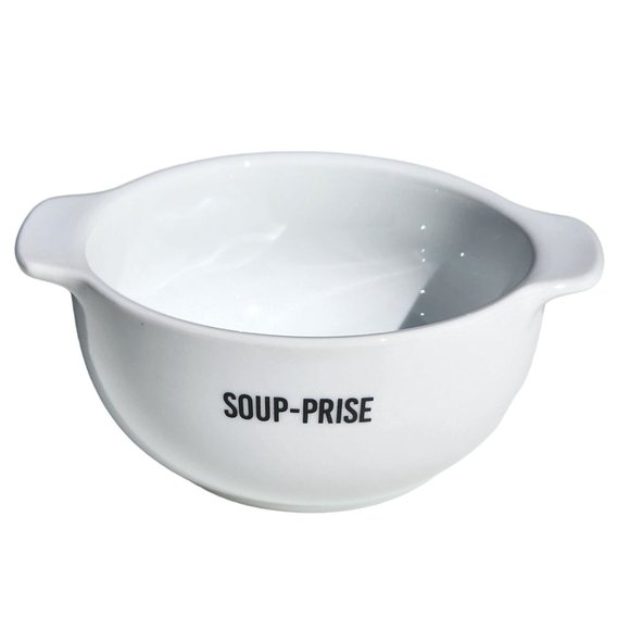 Set of Two‎ Words Soup Porcelain Bowls With Handles 22 oz - Picture 3 of 8